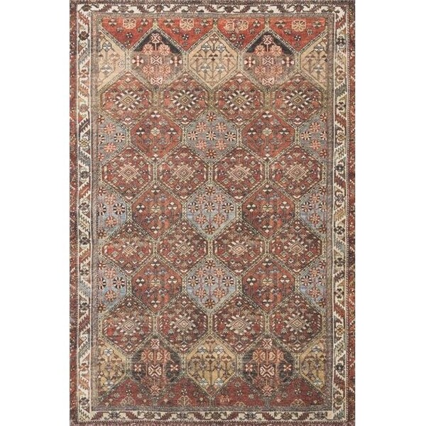 Loloi Rugs LORELQ-16SQML2339 2 ft. 3 in. x 3 ft. 9 in. Loren Traditional Hand-Knotted Rug; Spice & Multicolor LORELQ-16SQML2339 - main
